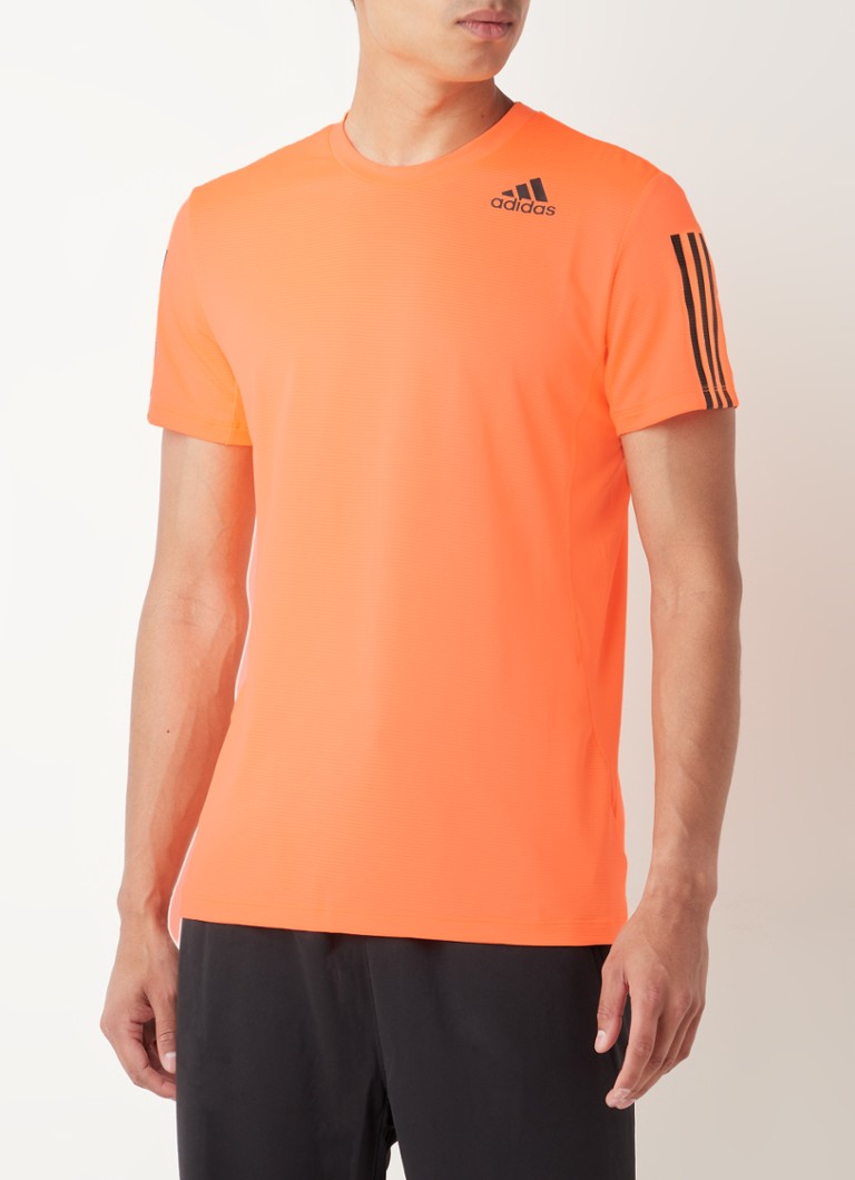 adidas - Trainings T-shirt met logoprint - Neonoranje