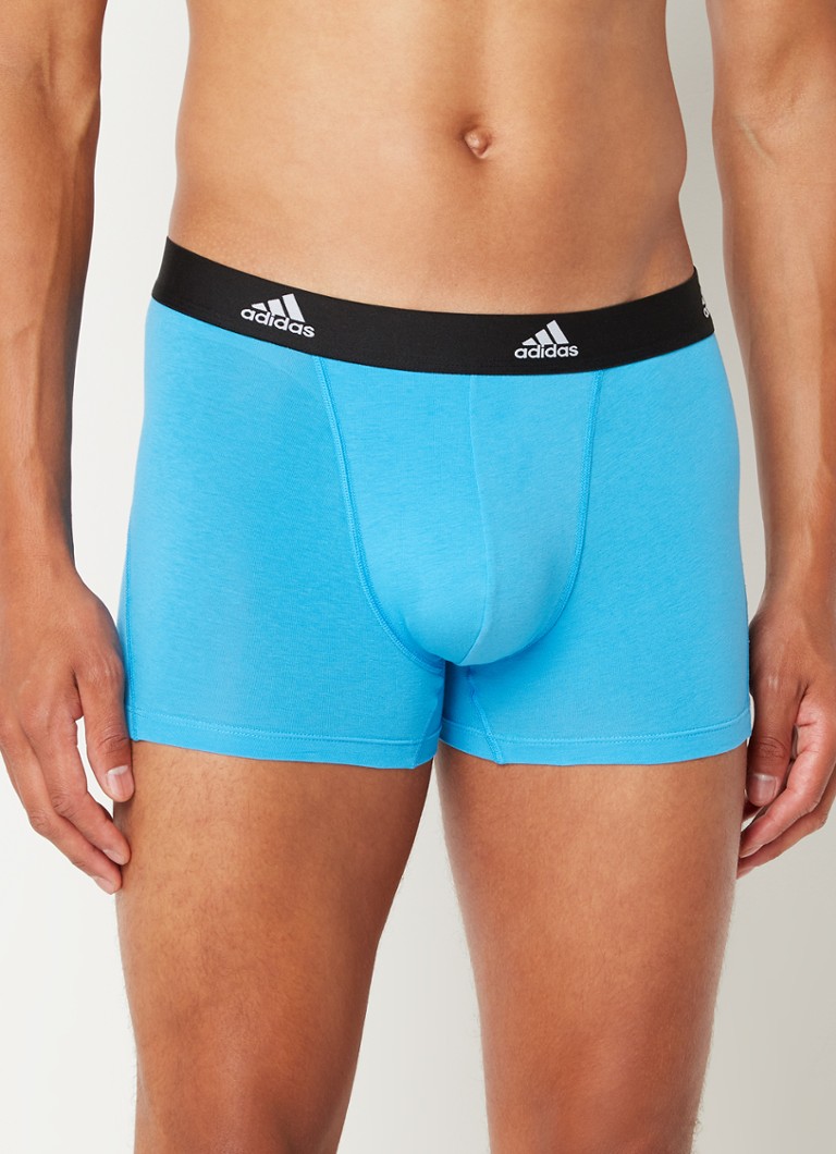 adidas - Trunk boxershorts met logoband in 3-pack - Blauw