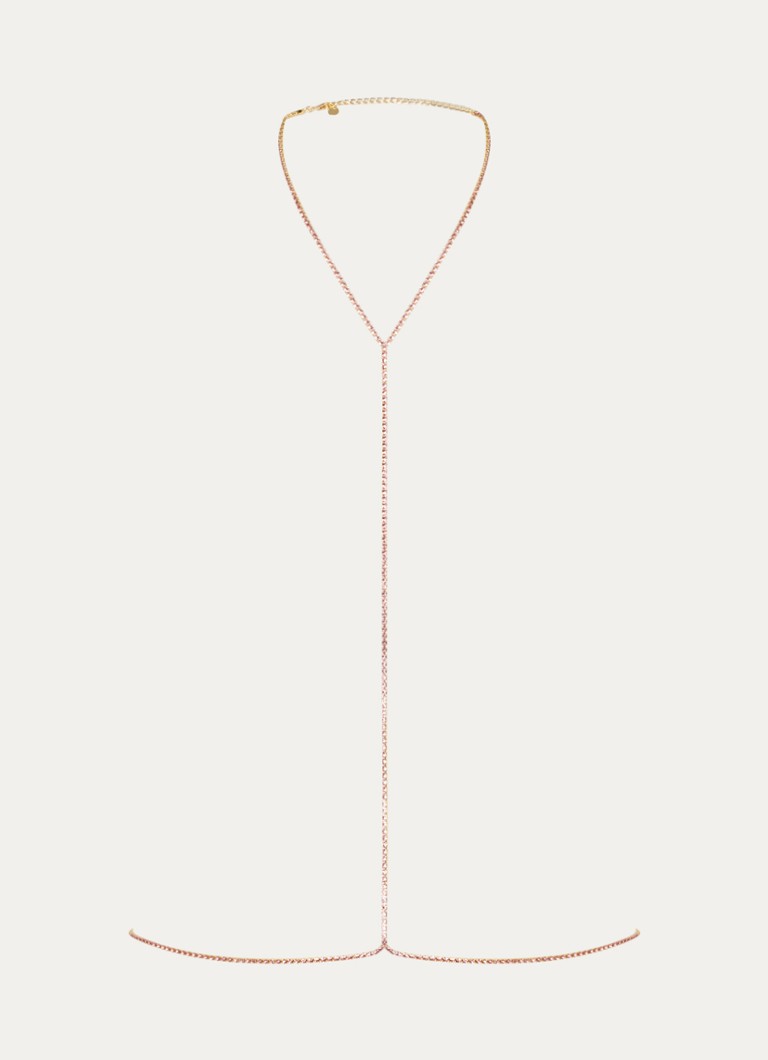 Agent Provocateur - Bougie harnas van strass - Roze