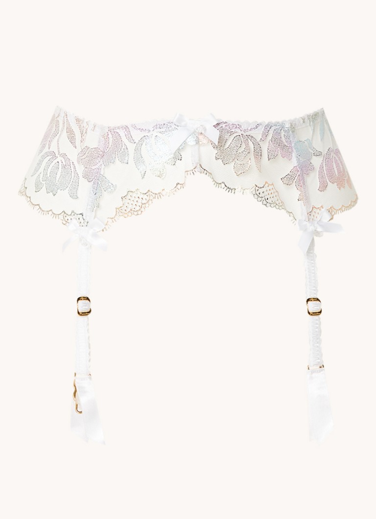 Agent Provocateur Sparkle jarretels van mesh • Wit •