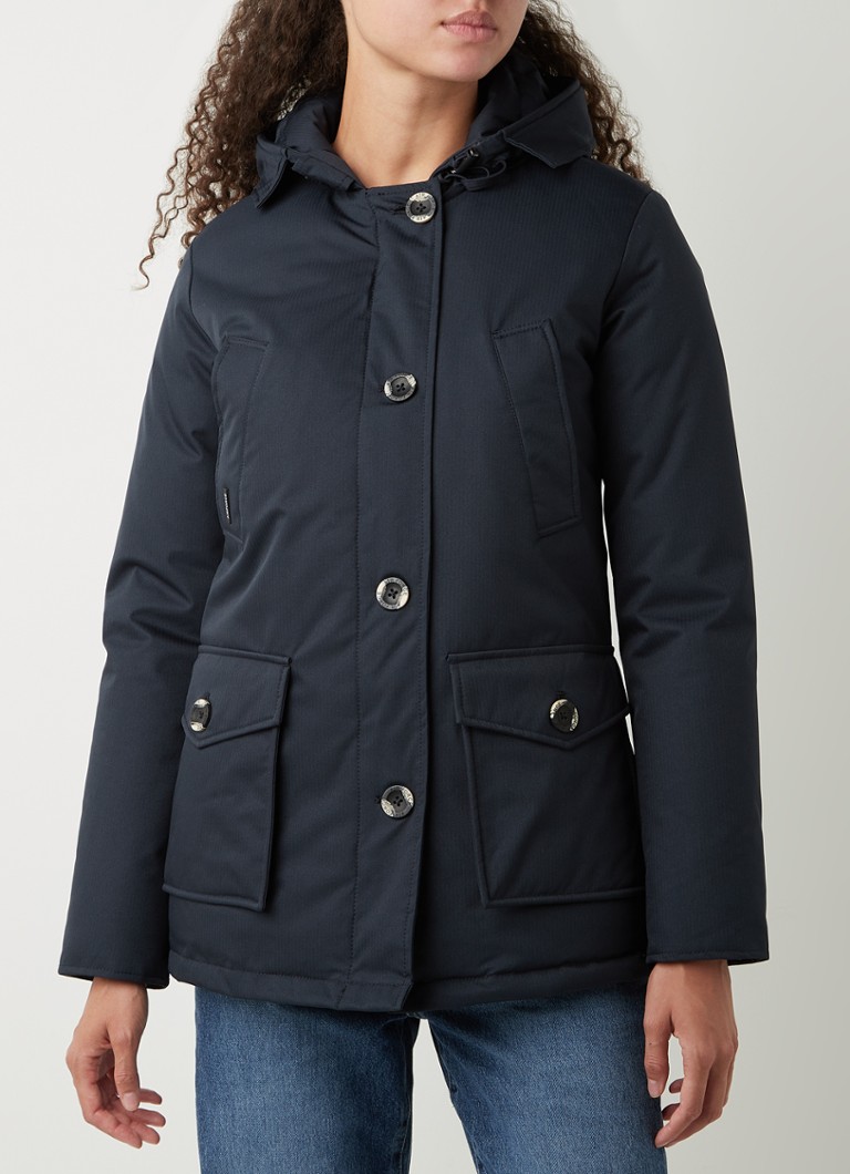 Cecil lange gewatteerde jas adriatic blue 100840 1