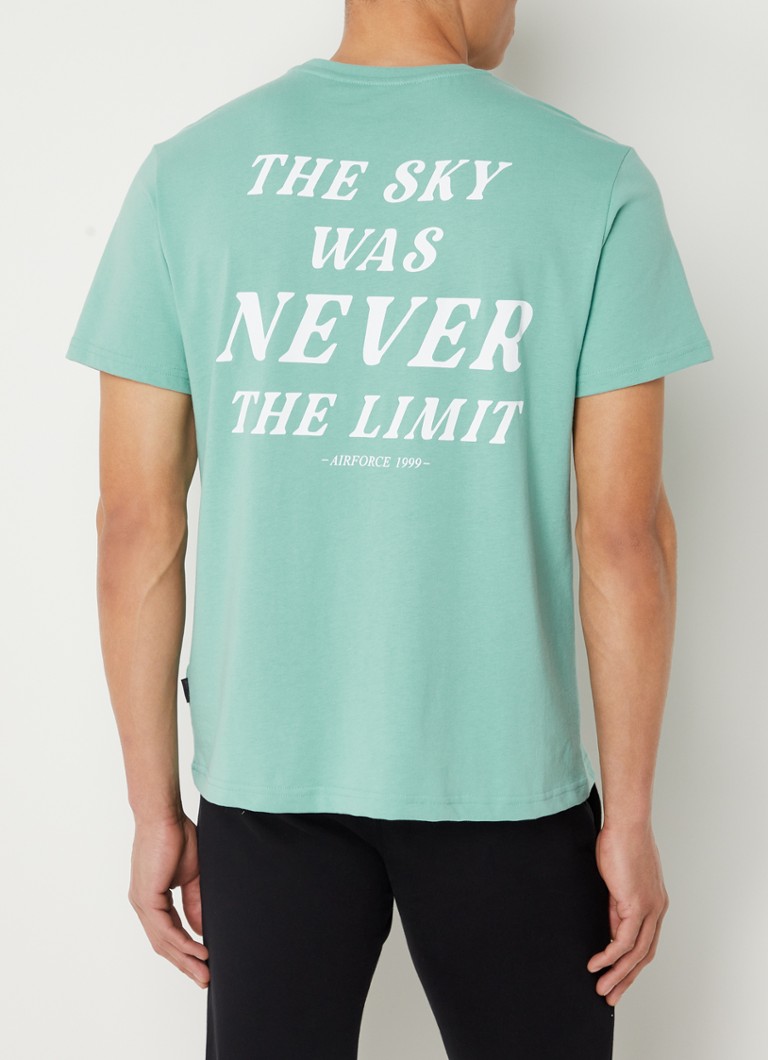 Veilig toeter Punt Airforce T-shirt met logo- en backprint • Mint • de Bijenkorf