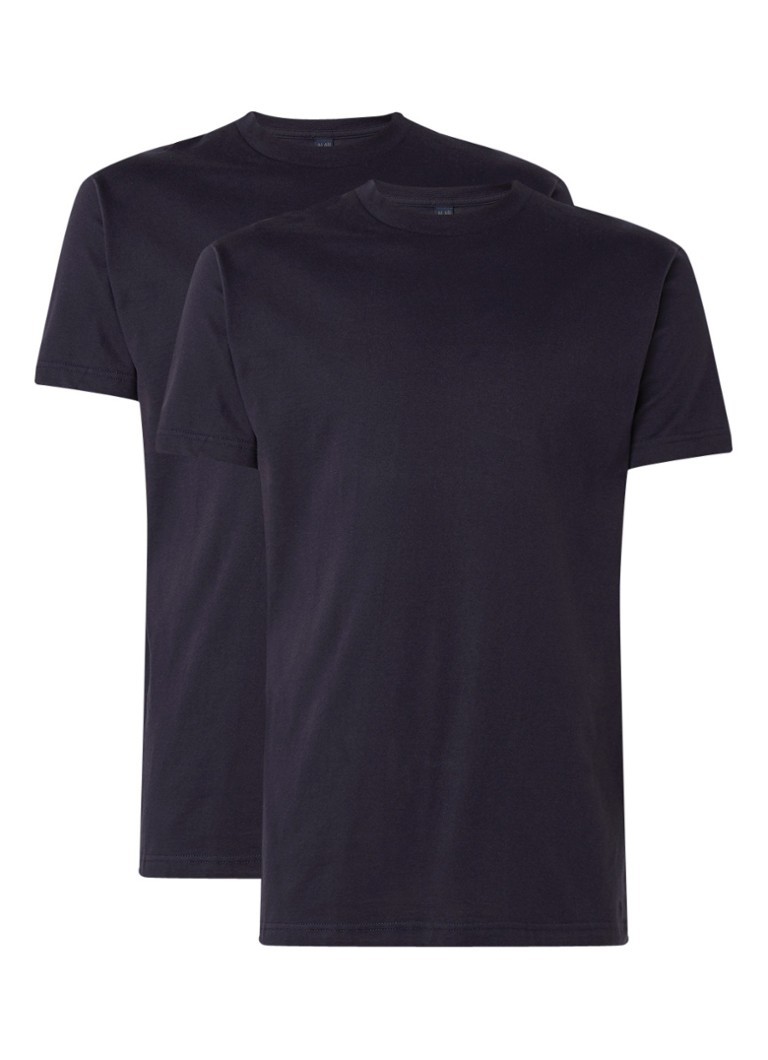 Alan Red - Virgina regular fit T-shirt met ronde hals in 2-pack - Donkerblauw