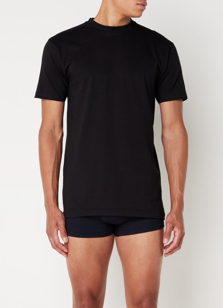 Alan Red - Virgina T-shirt met ronde hals in 2-pack - Zwart