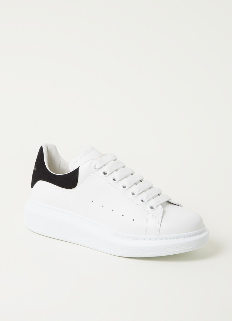 boog NieuwZeeland hun Alexander McQueen Sneaker van kalfsleer met suède detail • Wit • de  Bijenkorf