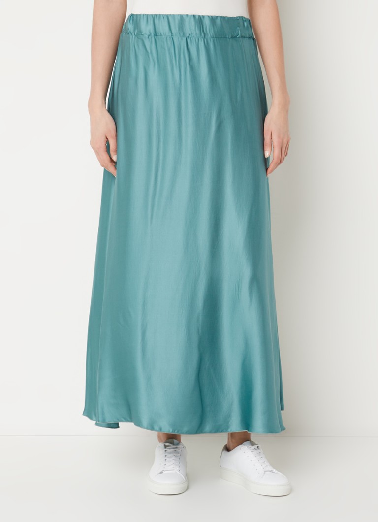 Blauwe Ambika top met bloemenprint en pofmouwen voor dames