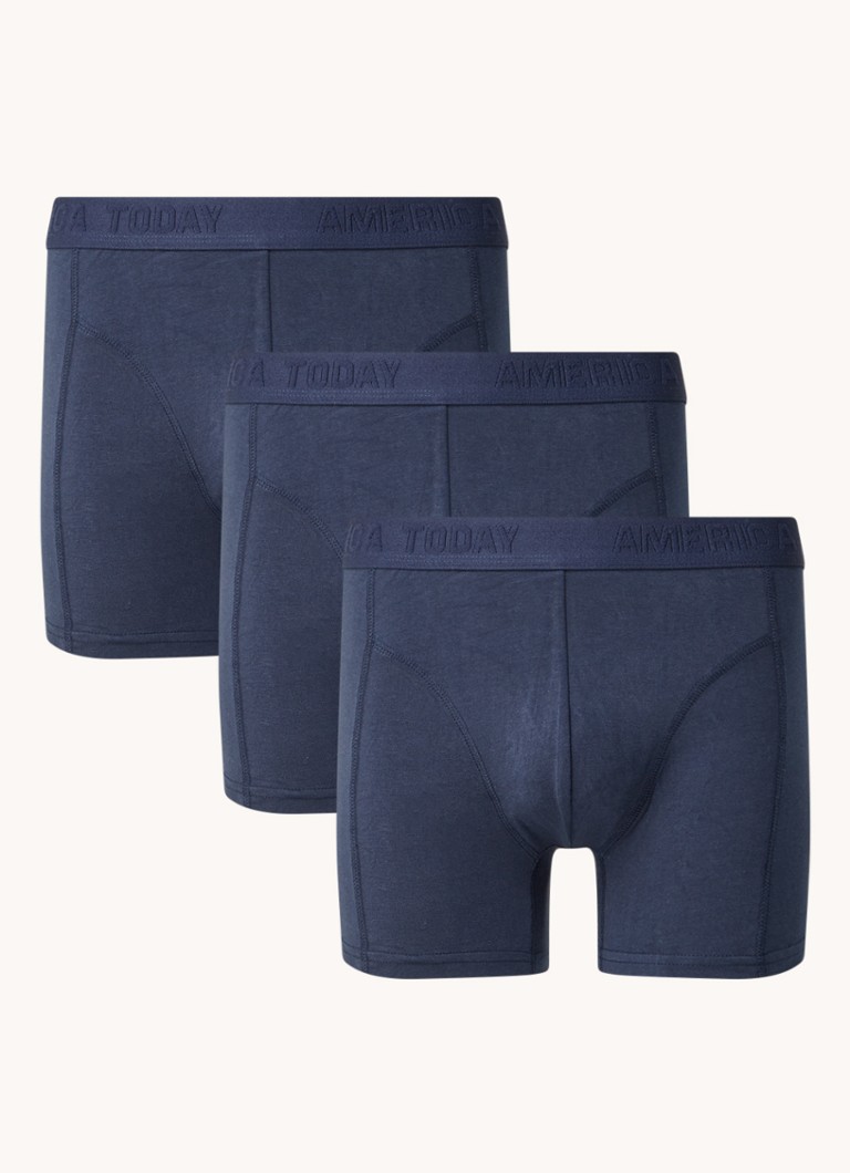 America Today - Alex boxershorts in 3-pack - Donkerblauw