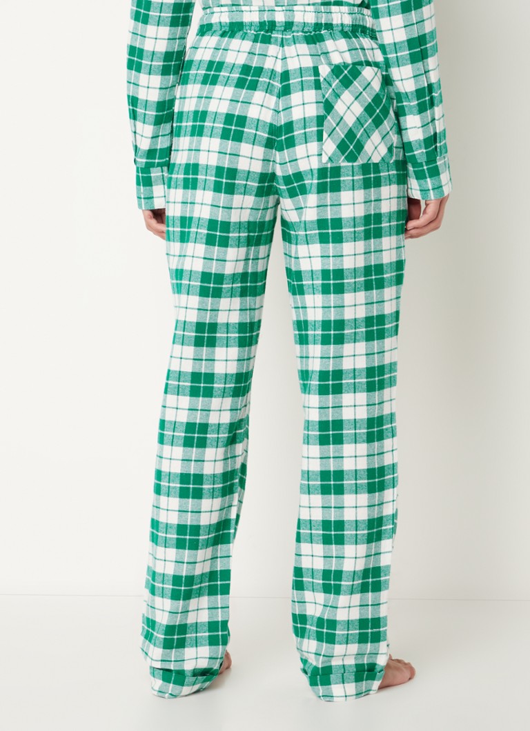 Verhoogd huichelarij conjunctie America Today Labello pyjamabroek met ruitdessin • Wit • de Bijenkorf