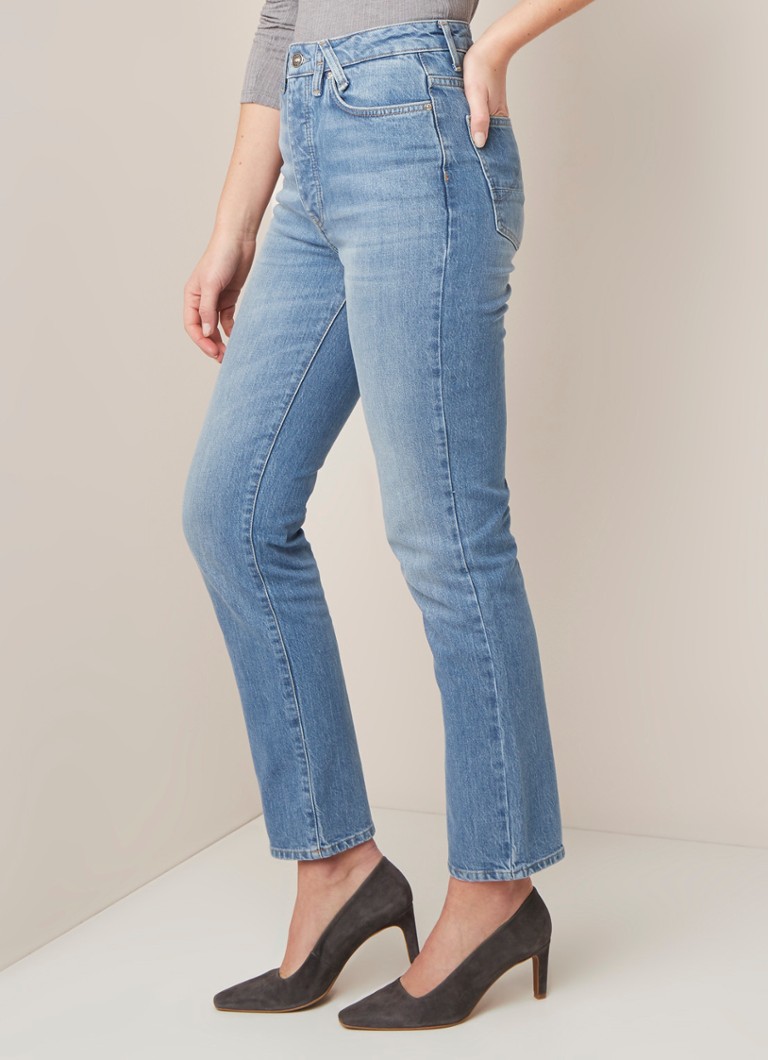 America Today Mila High Waist Mom Fit Jeans Indigo De Bijenkorf