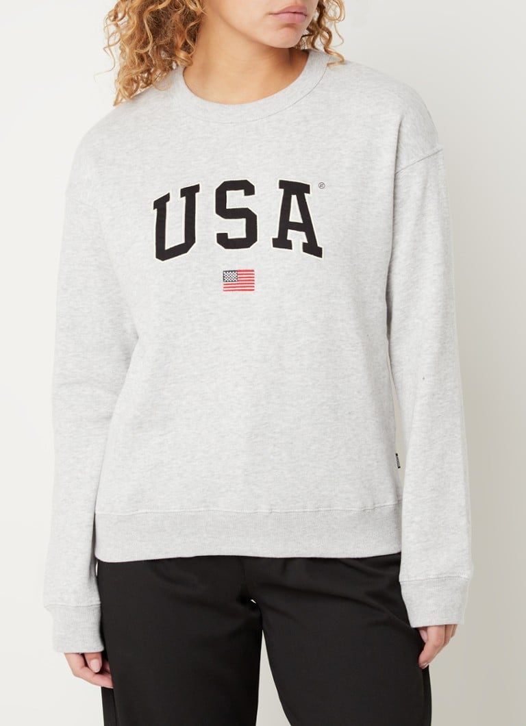 America Today - Sweater met print - Grijsmele