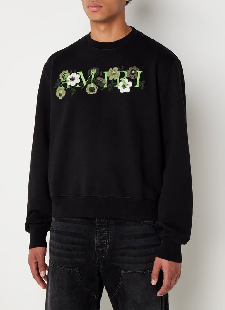 AMIRI - Flower sweater met logoborduring - Zwart