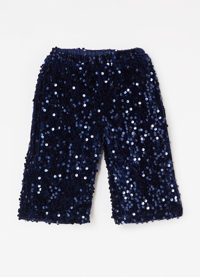 Wijde broek met pailletten - PAARS - - 20.00
