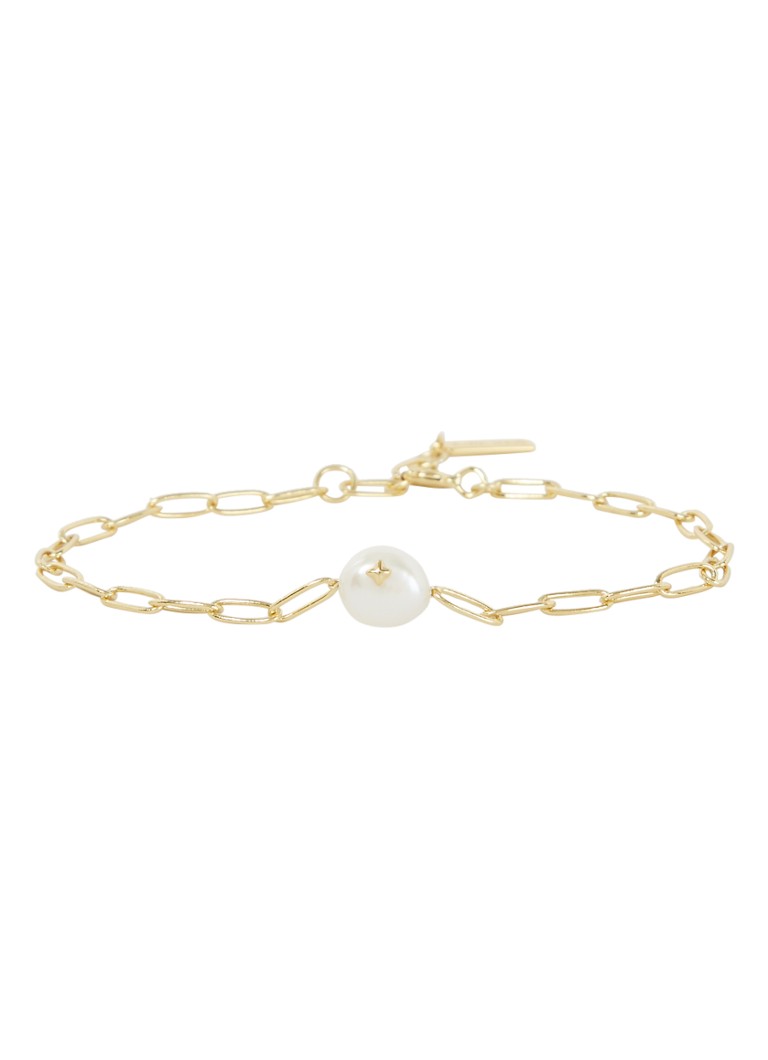 Ania Haie - Pearl Sparkle Chunky Chain armband verguld - Goud