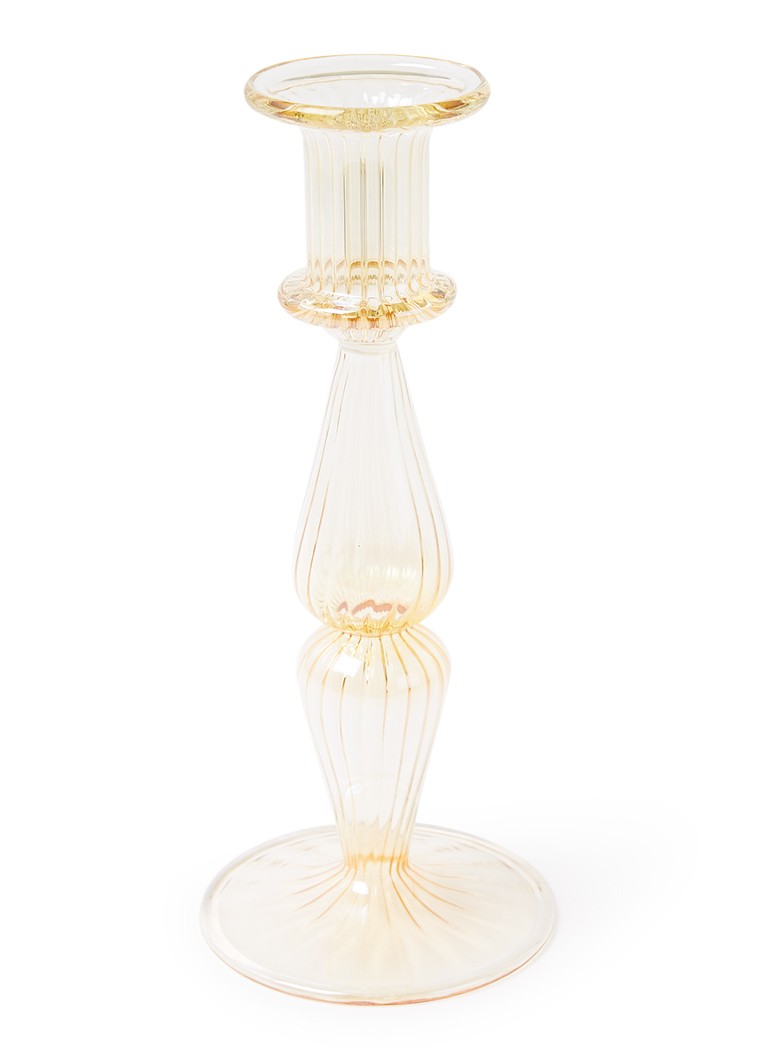 Anna + Nina - Phoebe kandelaar 20 cm - Geel