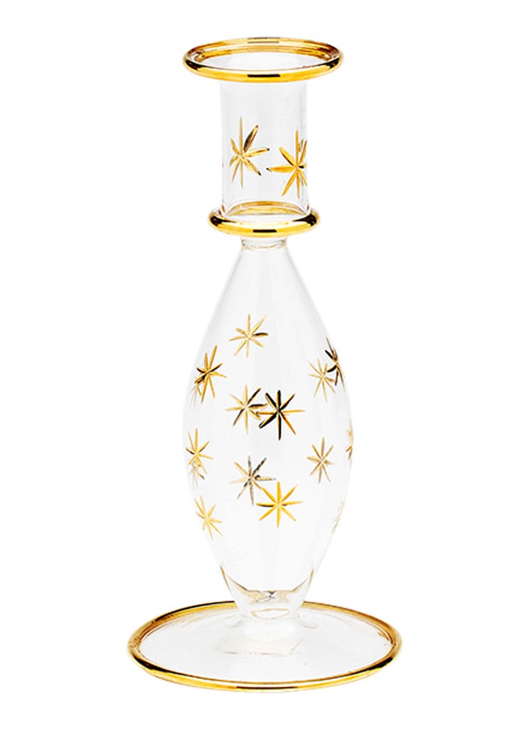 Aanpassen Naar Materialisme Anna + Nina Starry Glass kandelaar 19 cm • Goud • de Bijenkorf