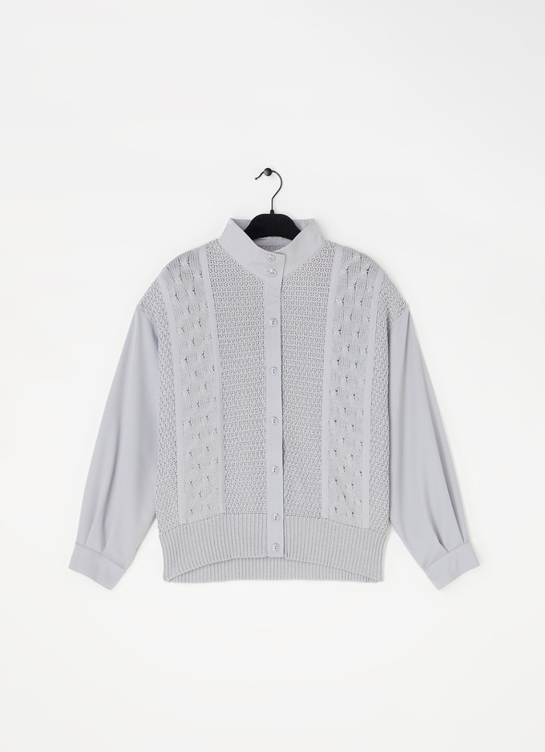 Wanneer Geschikt eenzaam Ara Modell Vintage kabelgebreid vest met blouse mouw - maat M • Lichtgrijs  • de Bijenkorf