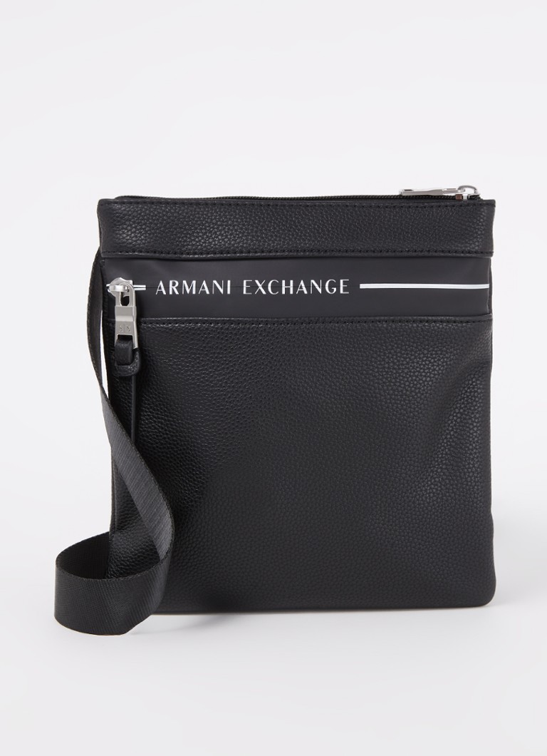 Armani Exchange - Crossbodytas met logo en verstelbare schouderriem - Zwart
