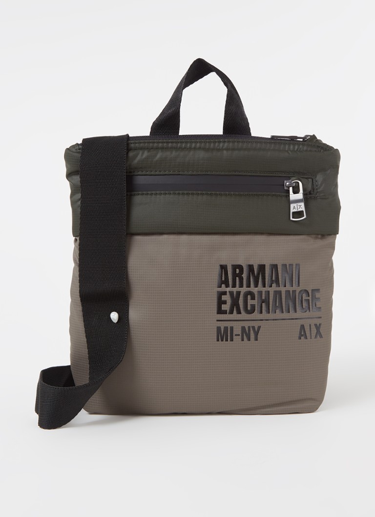 Armani Exchange - Crossbodytas met logo - Bronsgroen