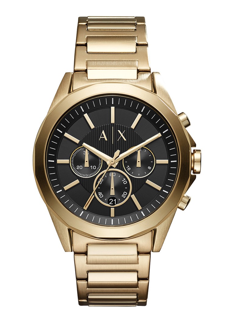 Armani Exchange Horloge AX2611 • Goud • de Bijenkorf