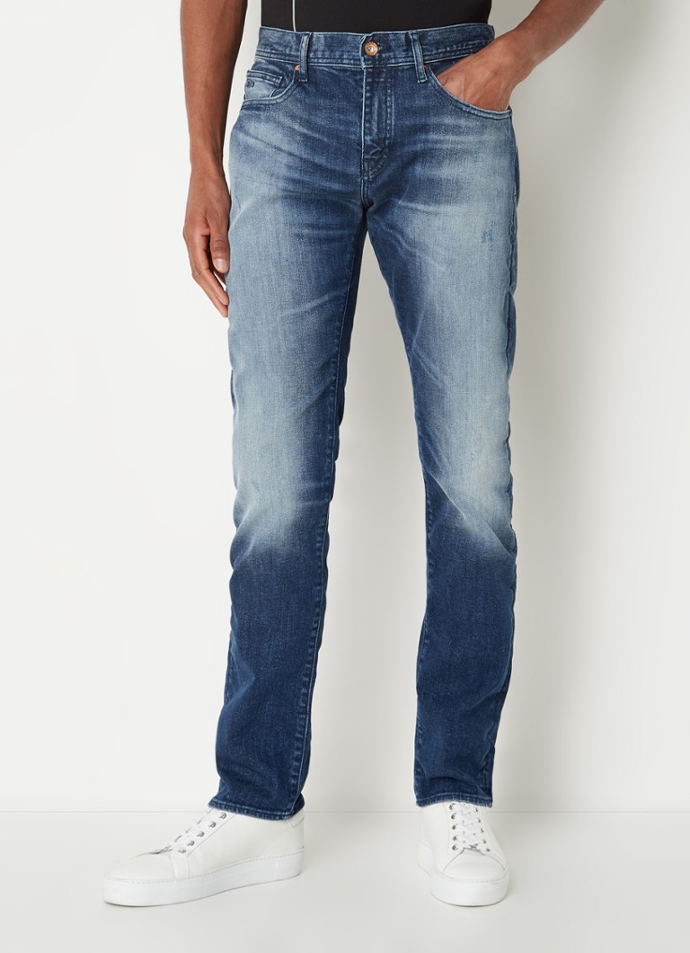 kooi Verdrag droom Armani Exchange Slim fit jeans met medium wassing • Indigo • de Bijenkorf