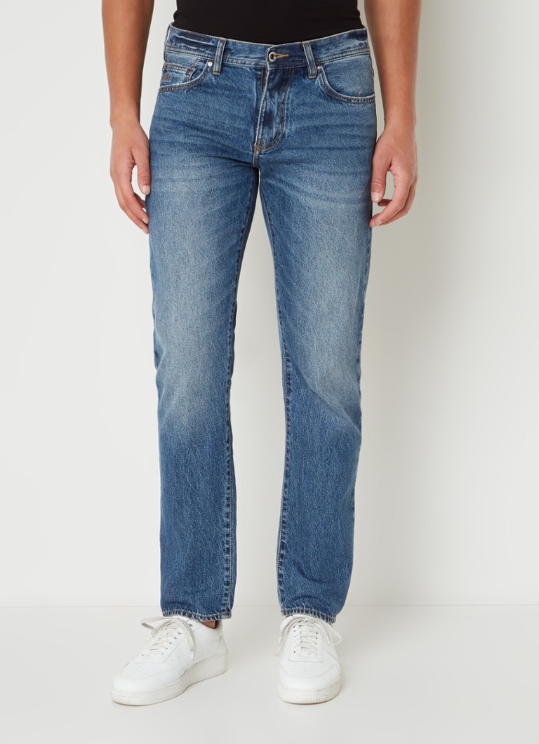 Armani Exchange - Straight leg jeans met medium wassing - Indigo