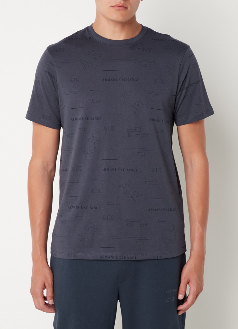 Armani Exchange - T-shirt met logoprint - Antraciet