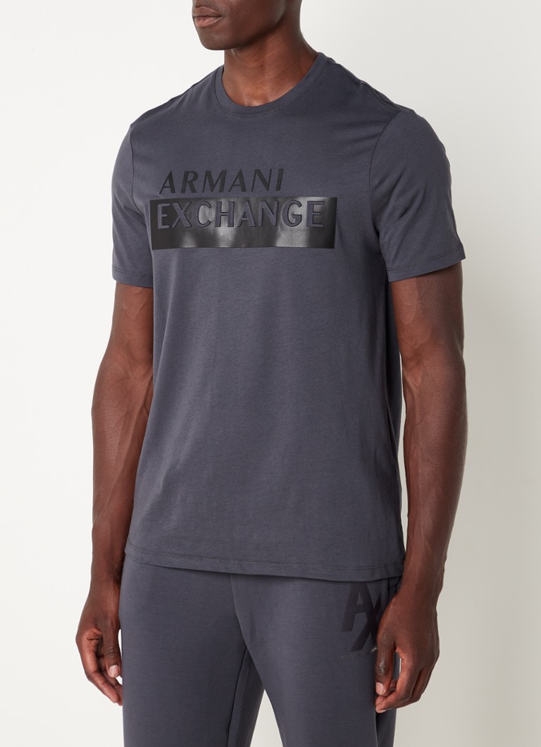 Armani Exchange - T-shirt met logoprint - Antraciet