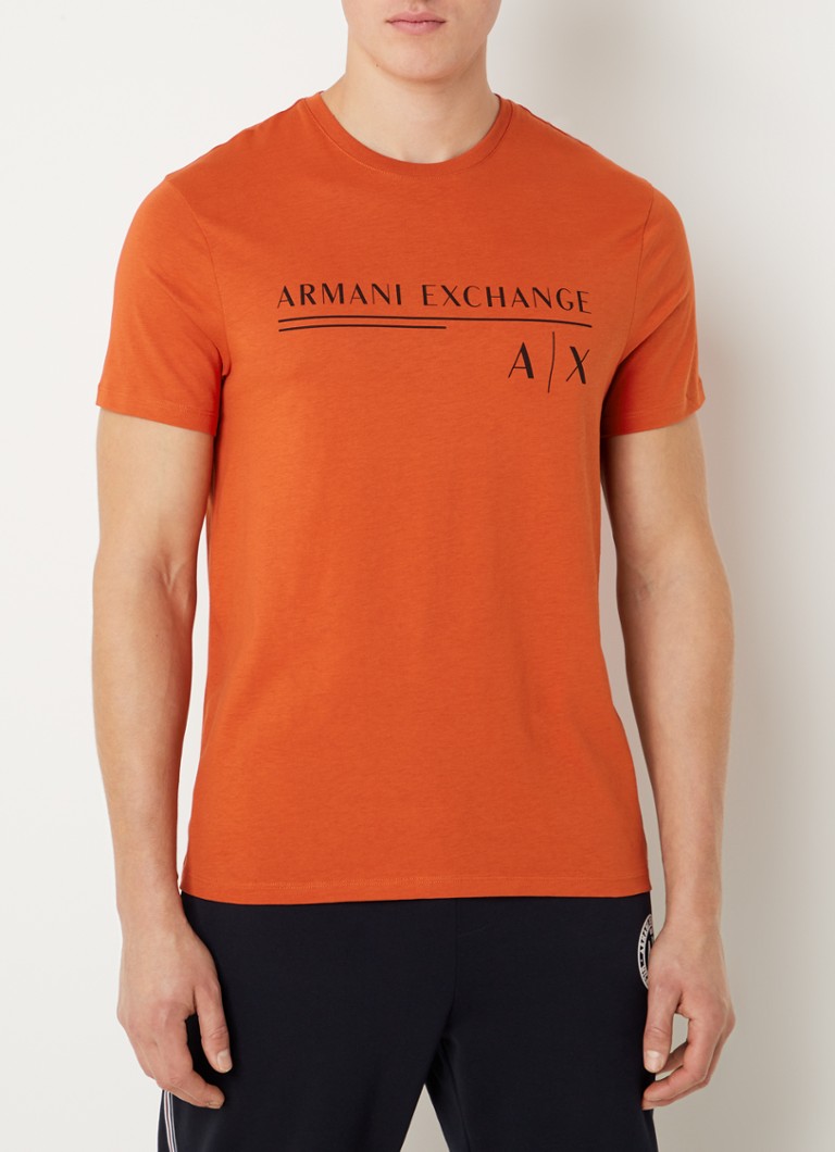 Armani Exchange - T-shirt met logoprint - Multicolor