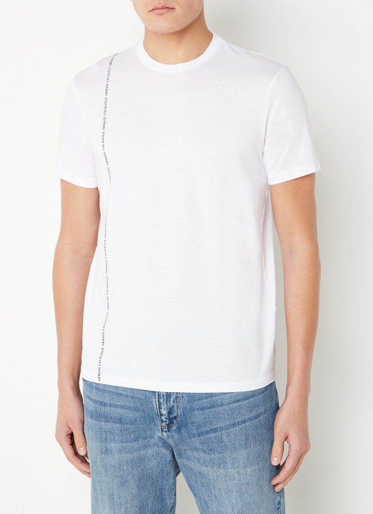 Armani Exchange - T-shirt met logoprint - Wit