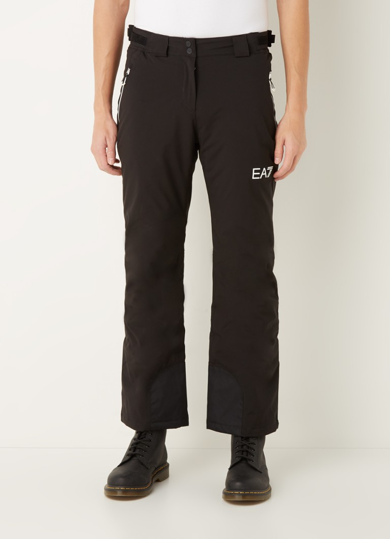 Armani - Straight fit skibroek met ritszakken - Zwart