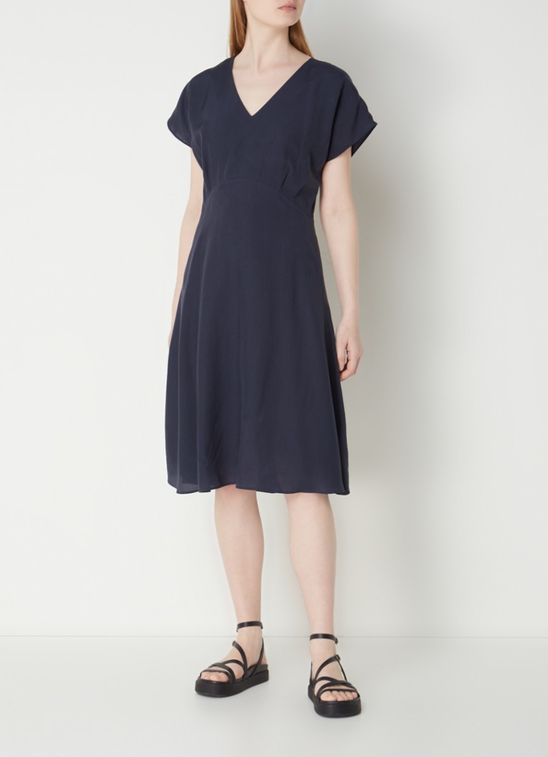 Ademende mode lange A-lijn jurk met V-hals🔥Hot Sale 49% KORTING🔥