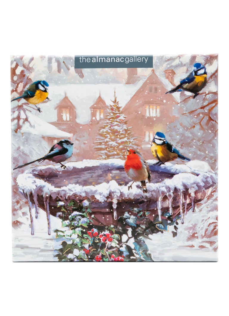 Art Group - The Almanac Gallery, Vogels in de tuin - 3 designs kerstkaart - set van 12 inclusief enveloppen - Multicolor