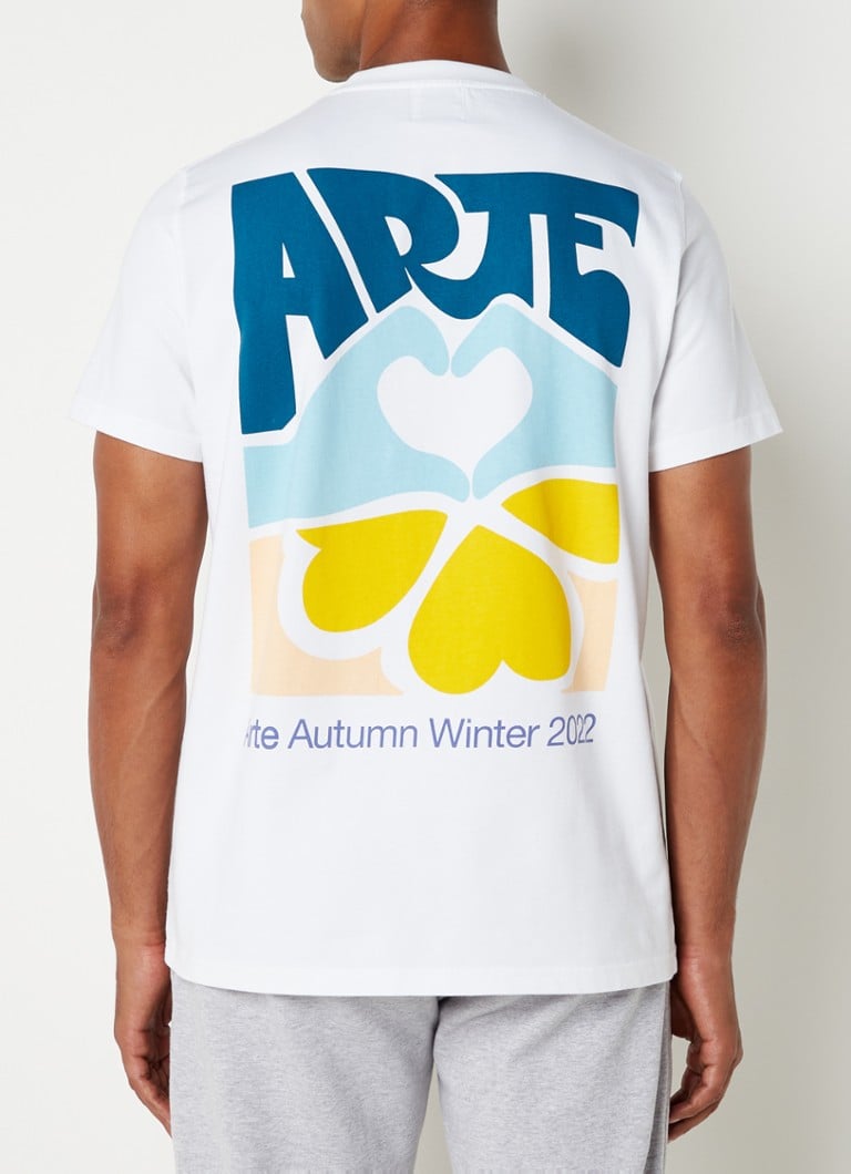 Arte Antwerp - Illustration T-shirt met logo- en backprint - Wit