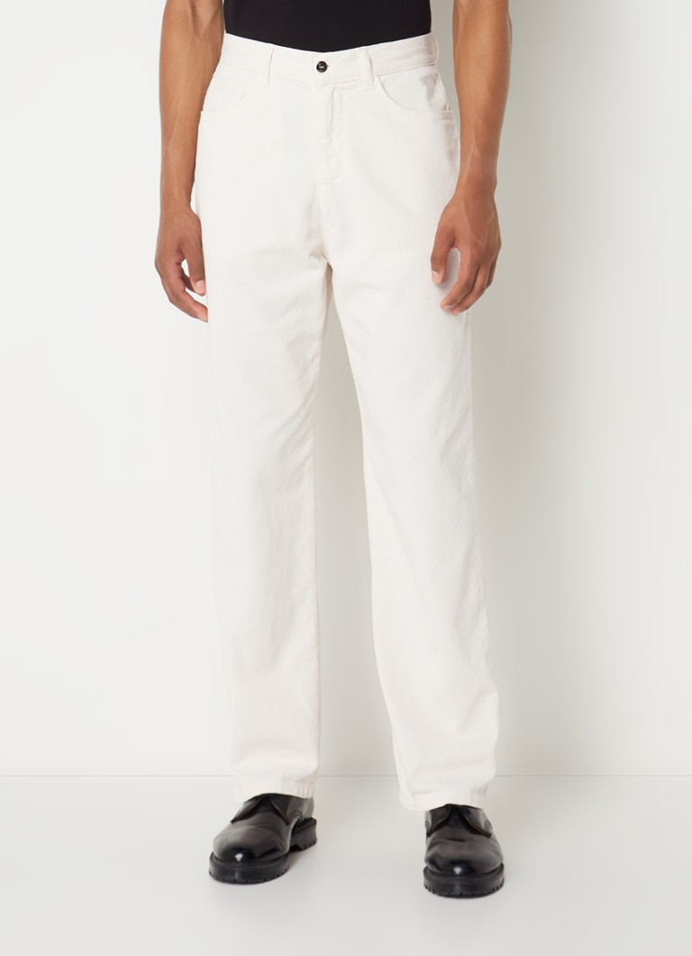 Arte Antwerp - Perry straight leg jeans van corduroy  - Gebroken wit