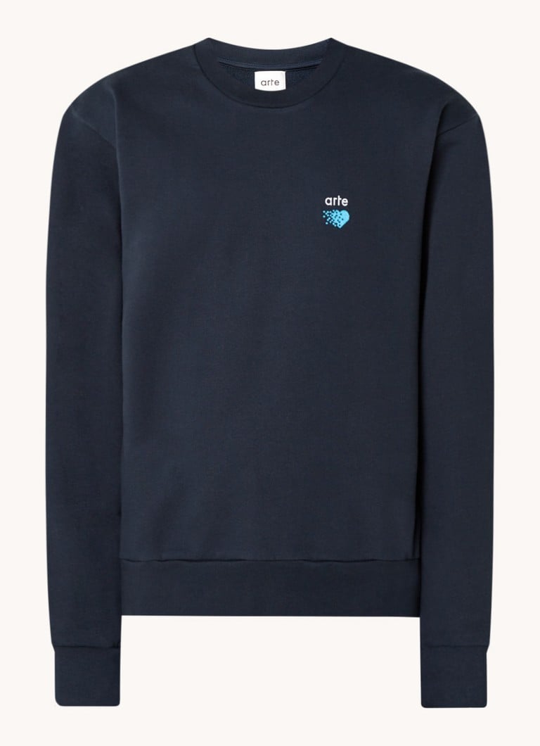 Arte Antwerp Sweater met logoprint • Donkerblauw • de Bijenkorf