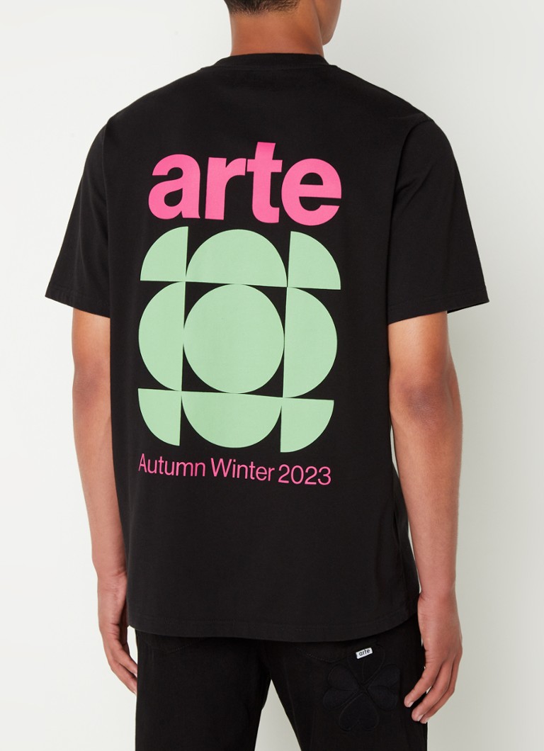 Arte Antwerp T-shirt met logo- en backprint • Zwart • de Bijenkorf