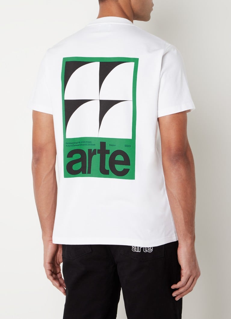 Arte Antwerp - T-shirt met logo- en backprint - Wit