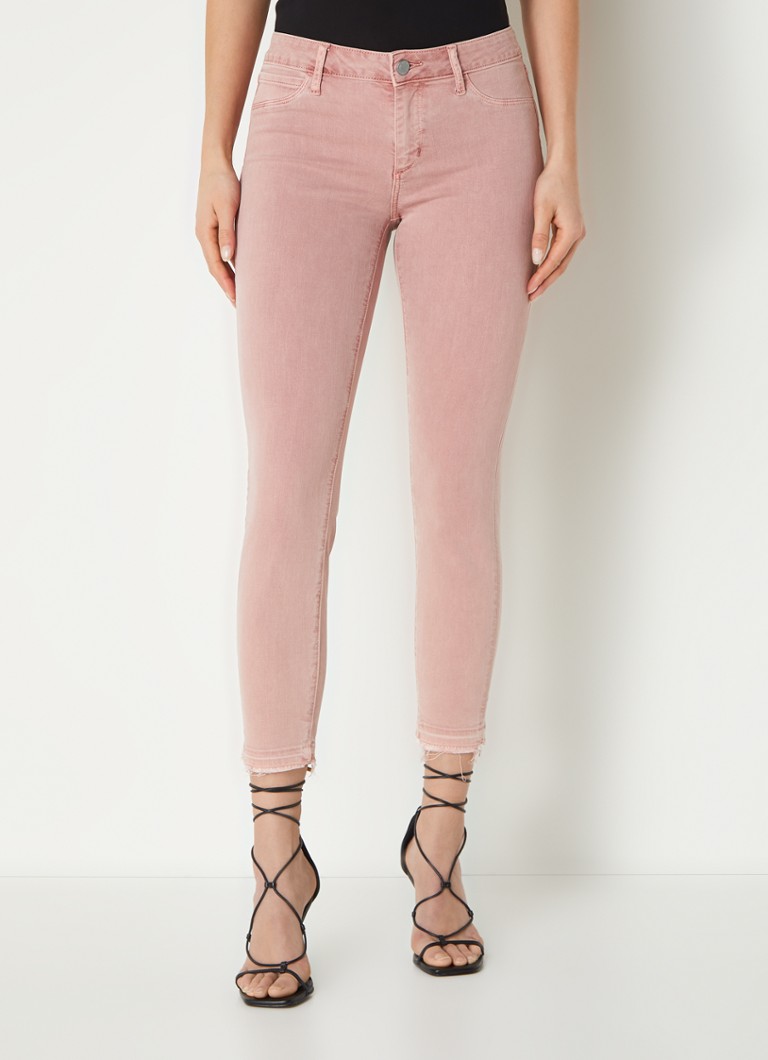 Articles of Society Mid waist cropped skinny jeans met gekleurde