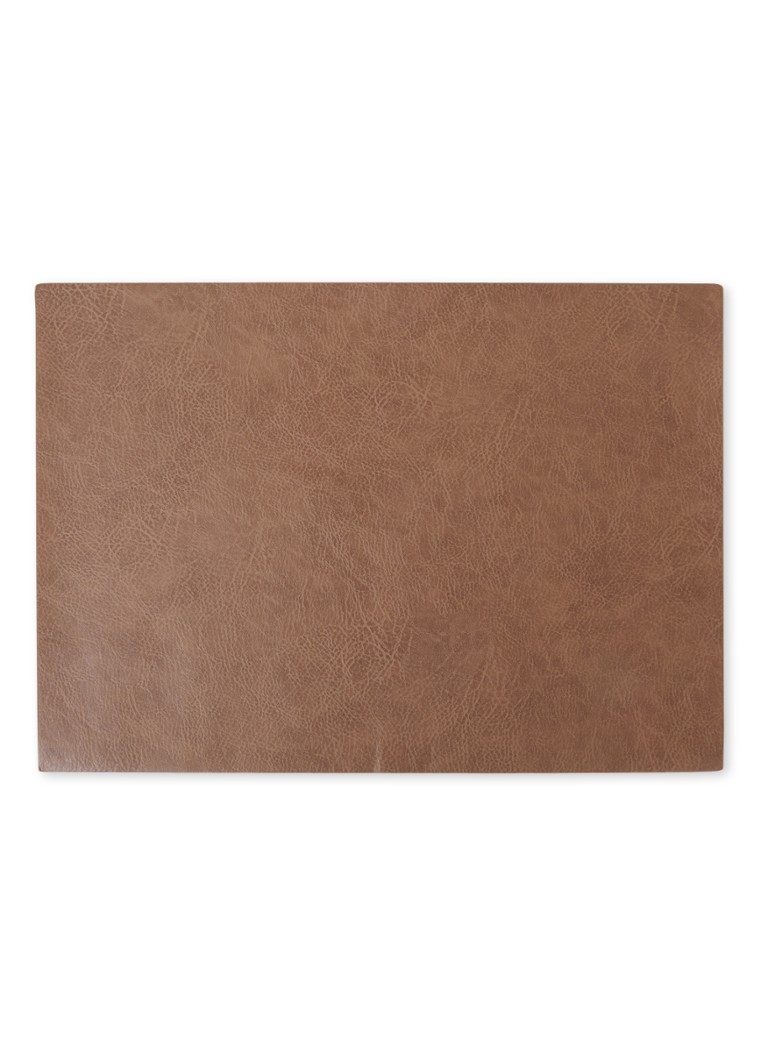 ASA - Placemat van leer 46 x 33 cm - Hazelnootbruin