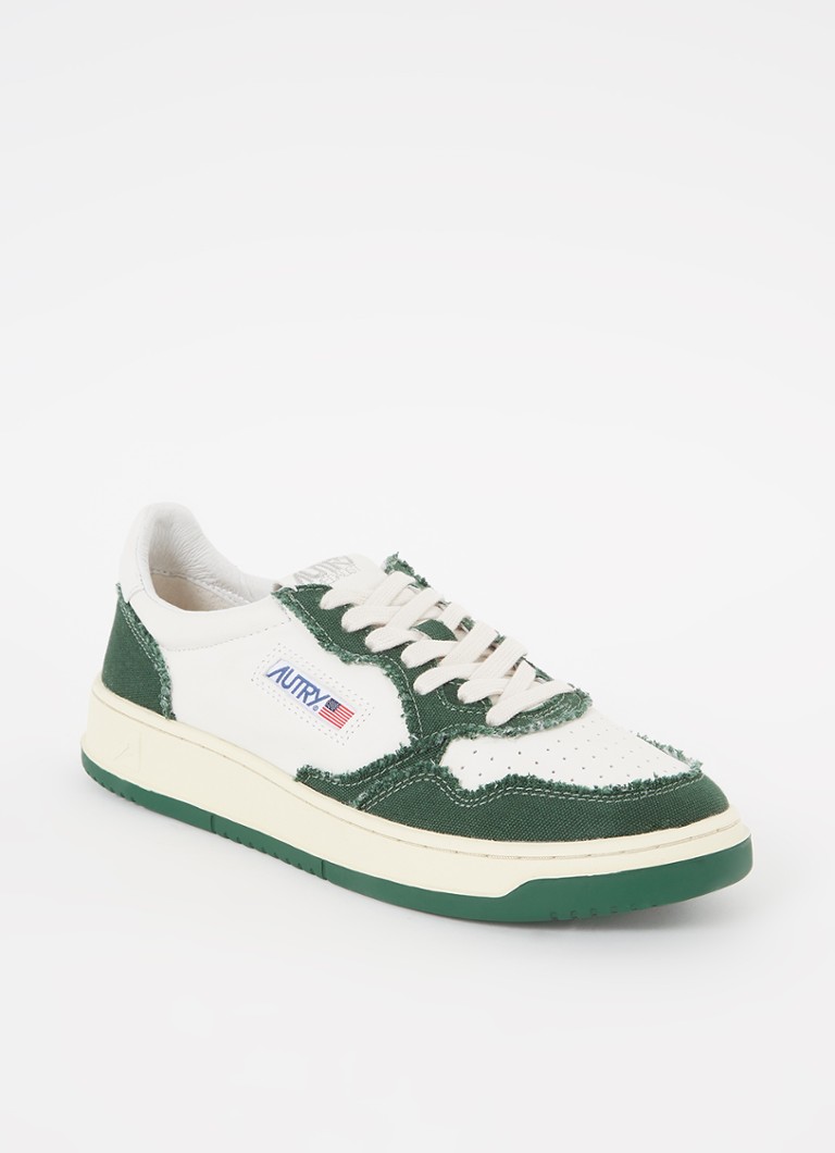 Autry - Medalist sneaker in groene gerafelde canvas - Groen