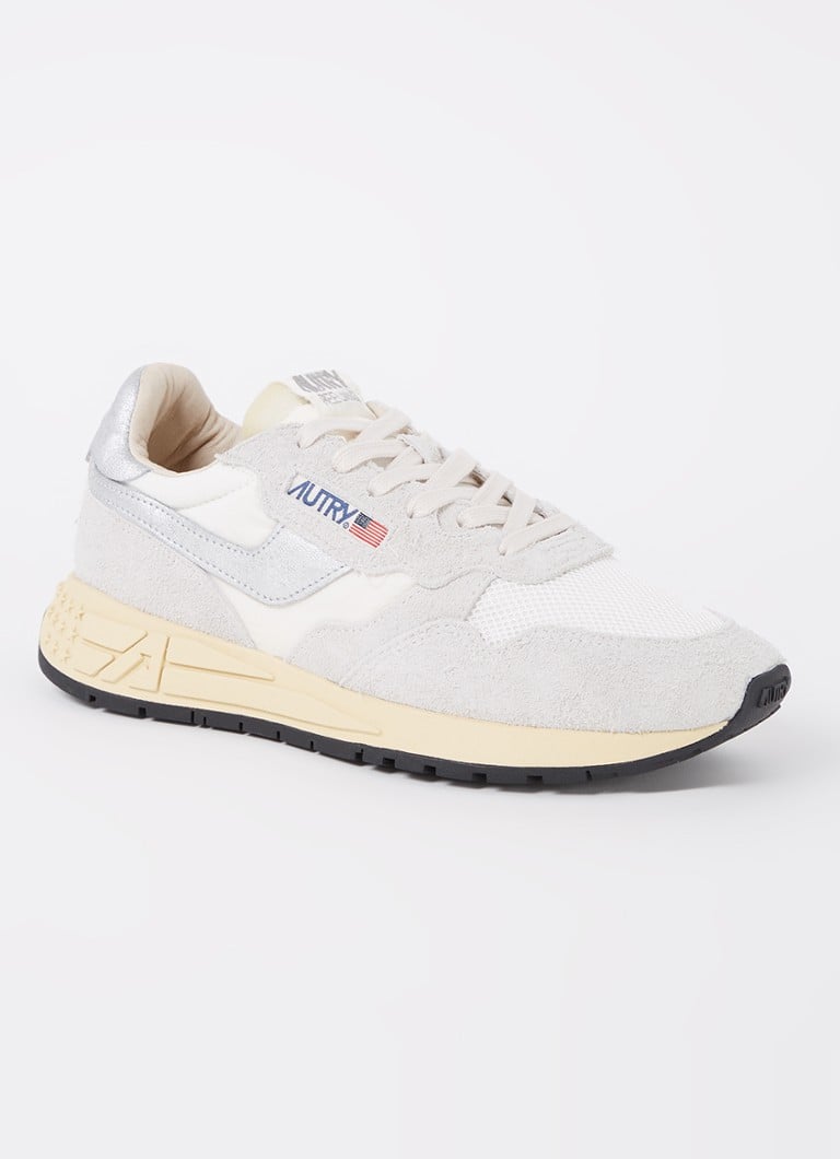Autry - Reelwind sneaker met suède en metallic details - Lichtgrijs