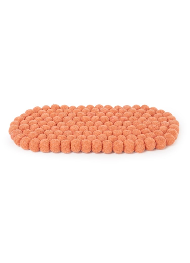 Aveva - Pannenonderzetter van wol  - Oranjerood