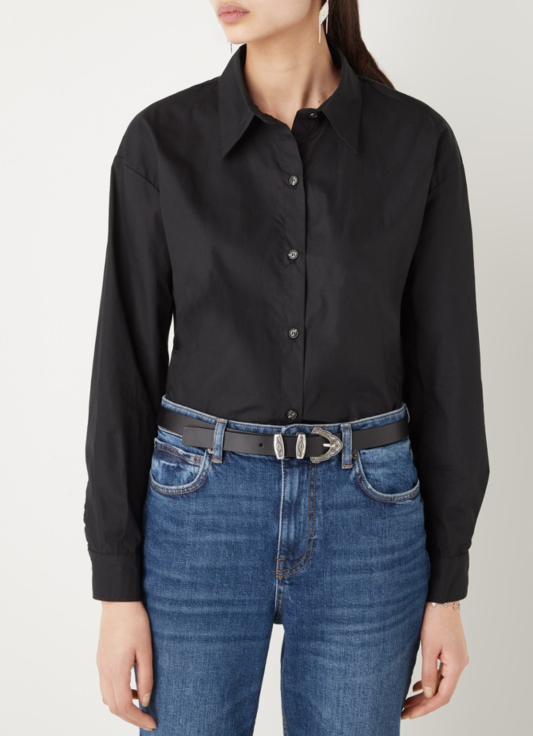 ba&sh - Darla blouse van katoen - Zwart