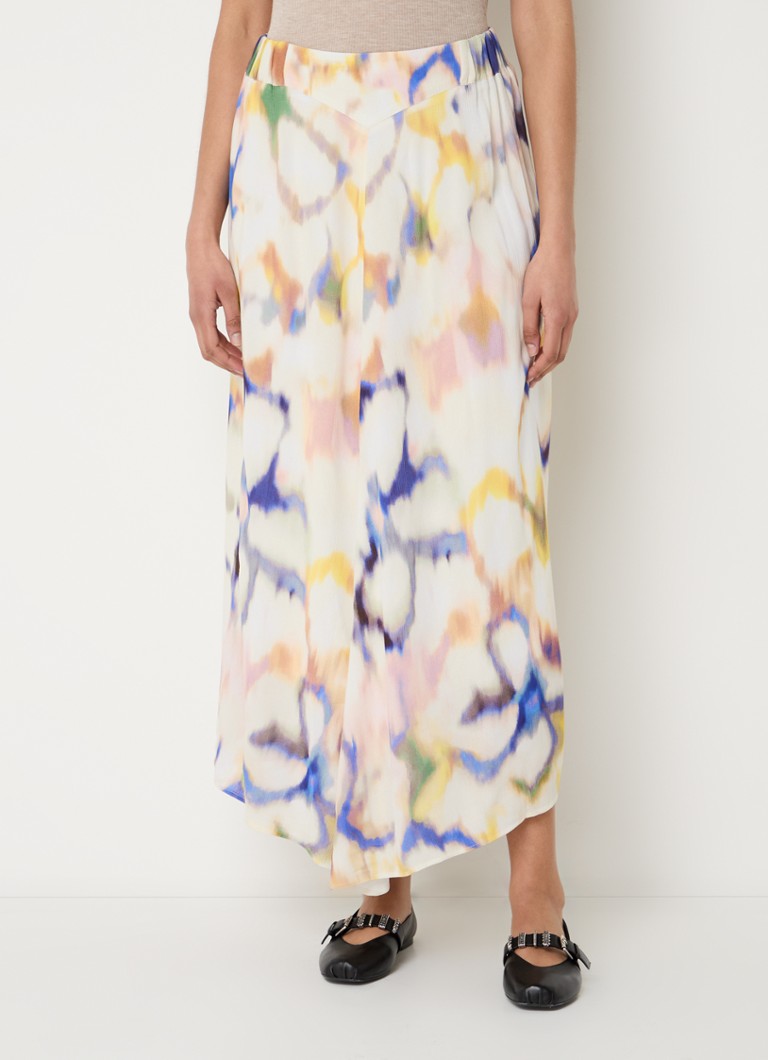 ba&sh - Fruit midi rok met tie-dye dessin  - Creme
