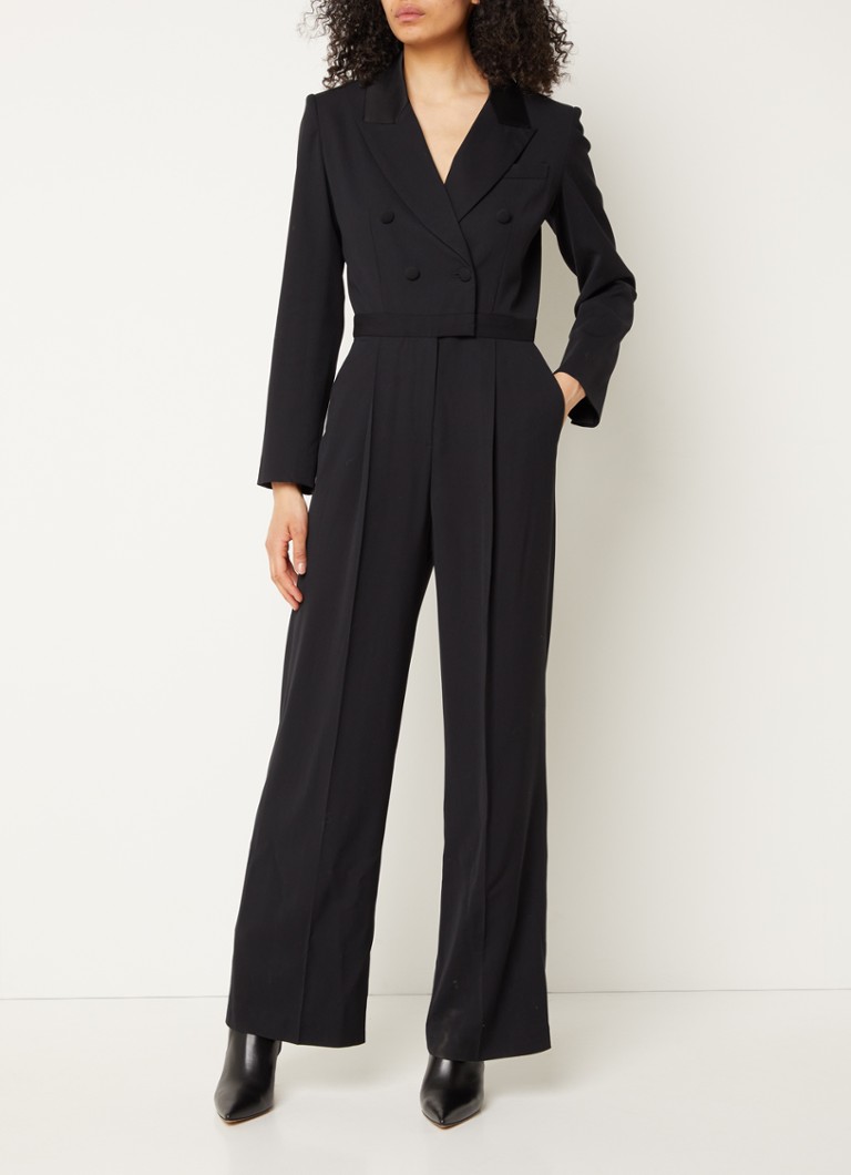 ba&sh - Gram loose fit jumpsuit met schoudervulling en steekzakken - Zwart