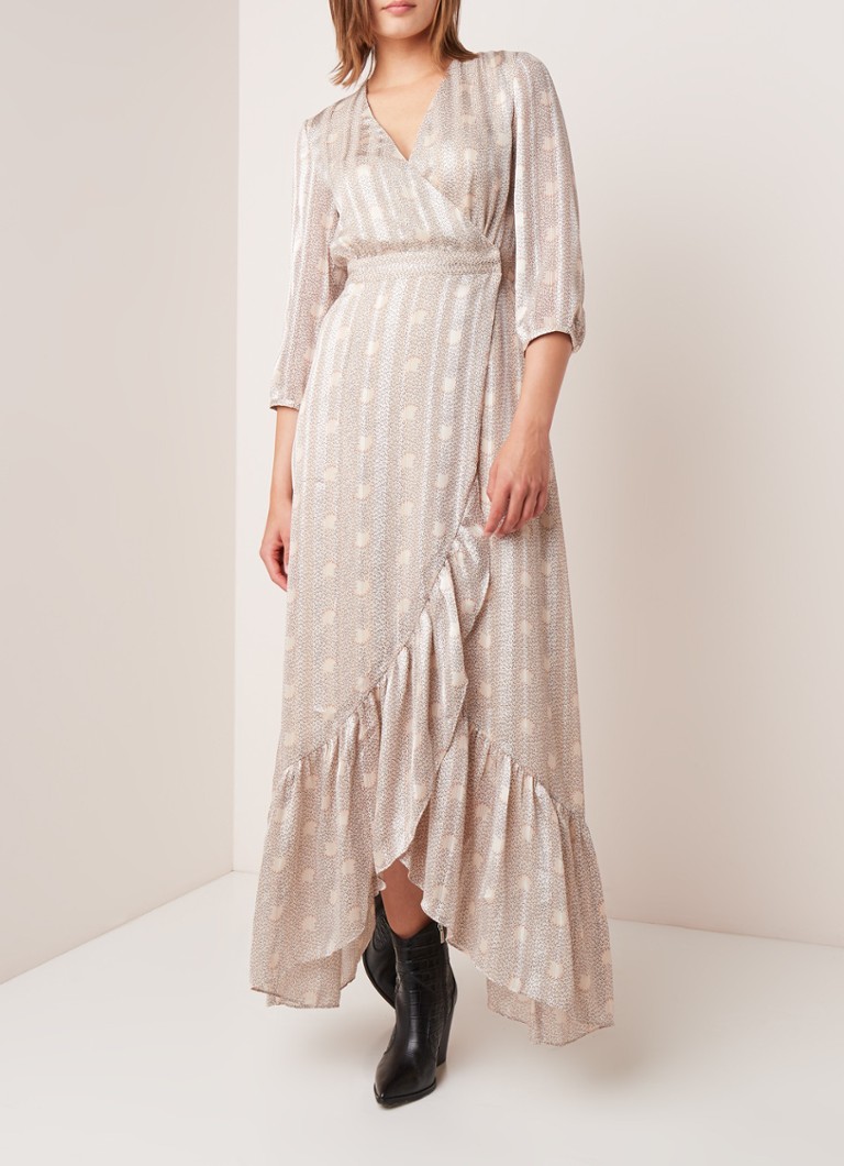ba&sh - Pisy maxi wikkeljurk met lurex - Naturel