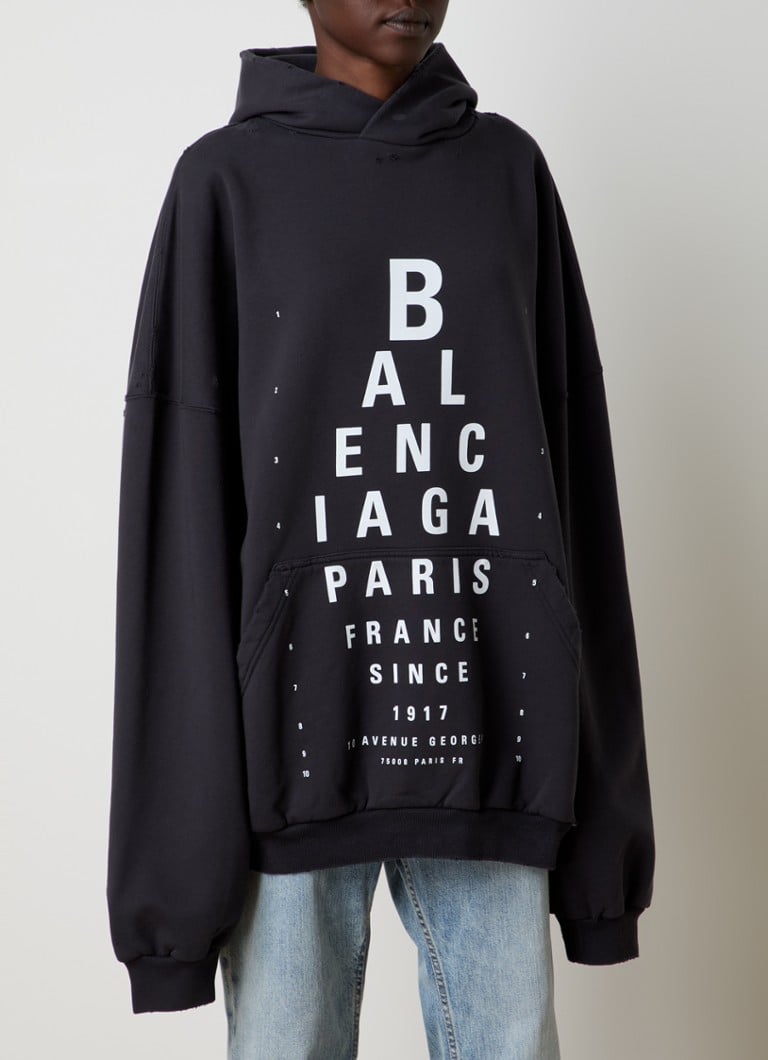 Balenciaga - Oversized hoodie met logoprint - Beige