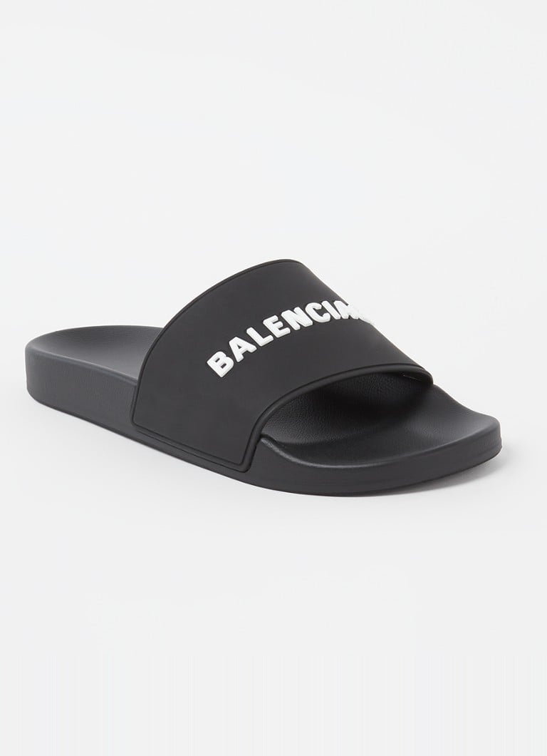 Balenciaga - Slipper met logo  - Zwart