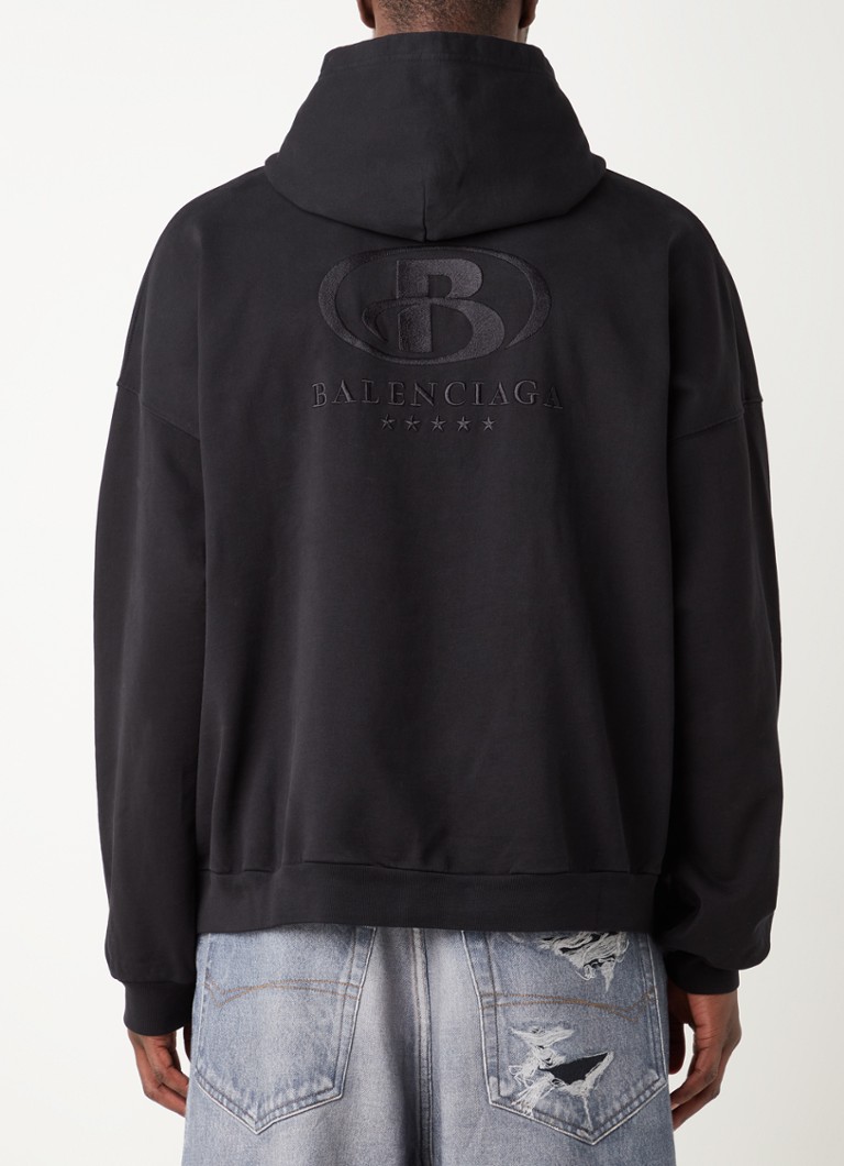Balenciaga - Spa hoodie met logo- en backprint - Zwart