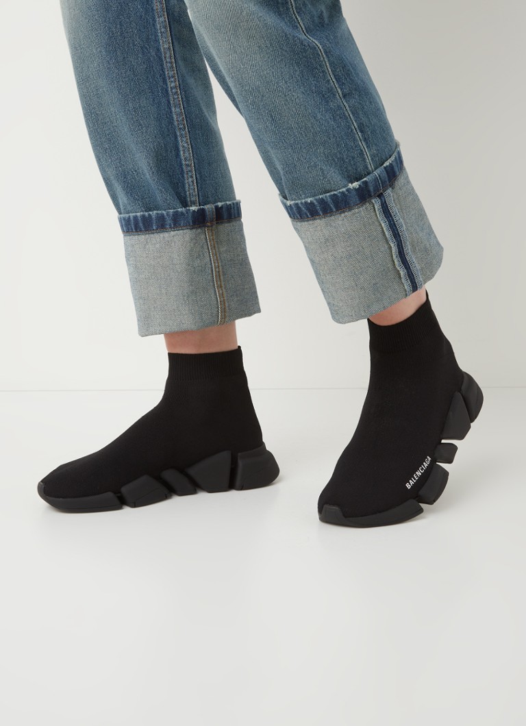 Balenciaga Speed 2.0 Trainer met logo • Zwart • de Bijenkorf